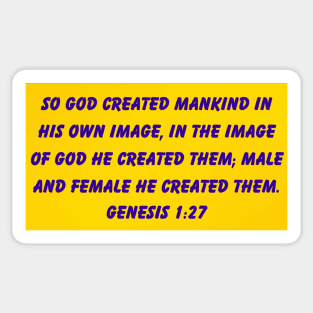 Bible Verse Genesis 1:27 Sticker